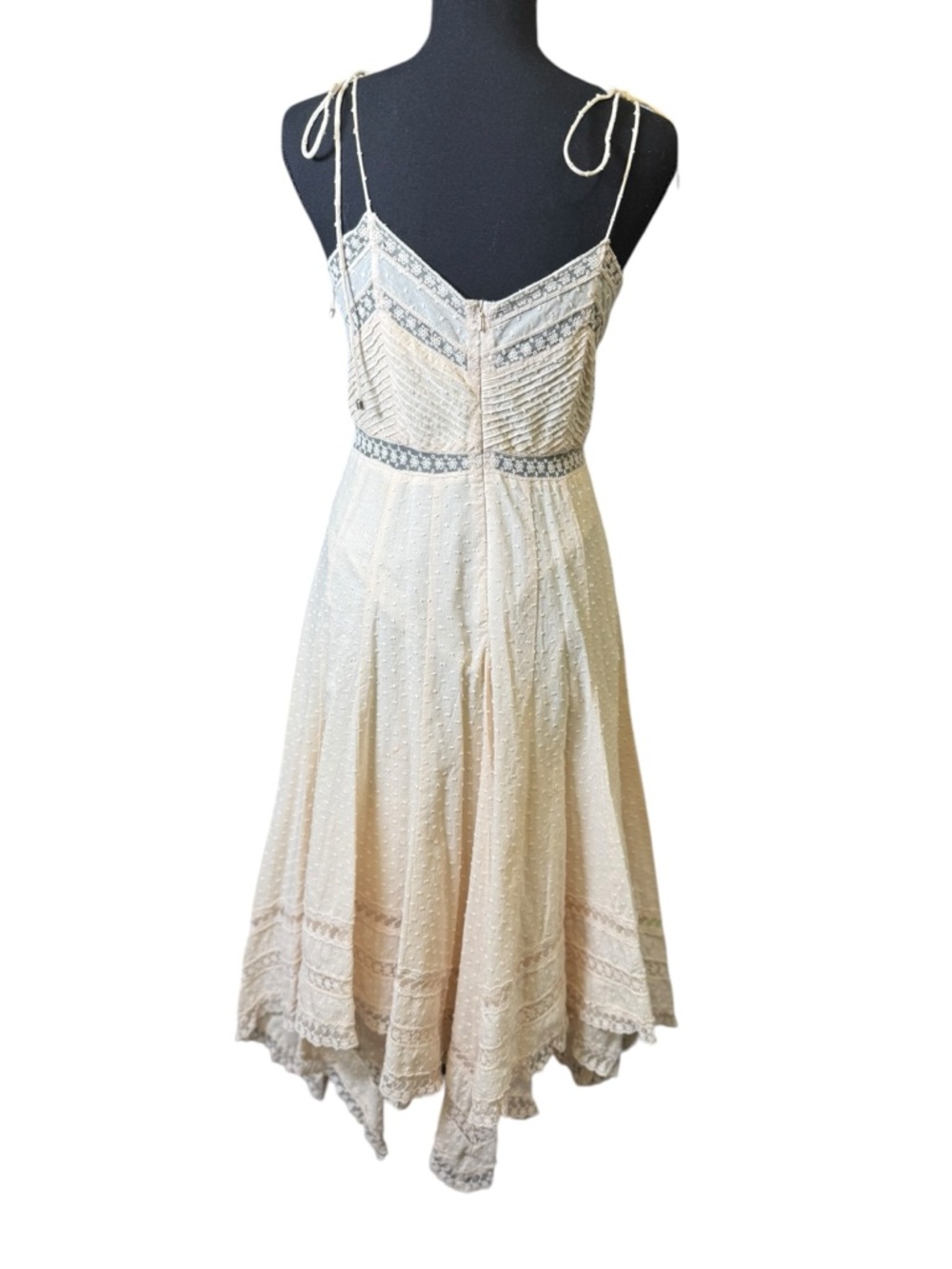 Zimmermann Bowie Pintuck Blush Scarf Dress with tie straps in light blush - Picture 4 of 6